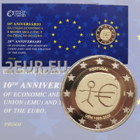 Portugal 2 euro proof 2009 - 10 Years Euro - EMU Portugal 2 euro proof 2009 - 10 Years Euro - EMU