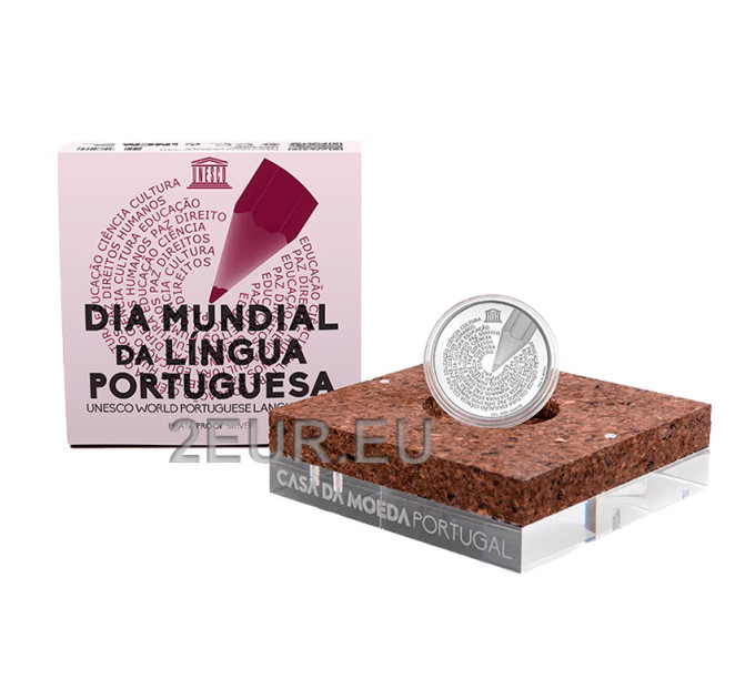Portugal 5 euros de plata proof 2020 - Día Mundial de la Lengua Portuguesa de la Unesko por 75.00 € ✅