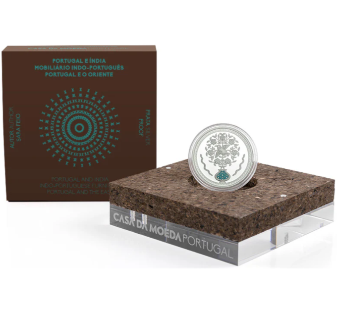 Portugal 5 euros de plata proof 2023 - muebles indo-portugueses por 75.00 € ✅