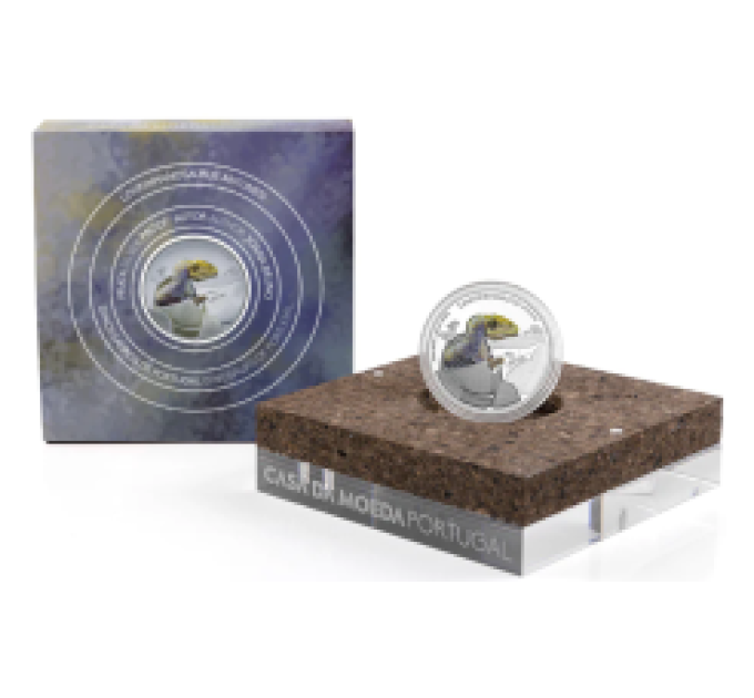 Portugal 5 euros de plata proof 2022 - Dinosauri in Portogallo - Lourinhanosaurus Antunesi por 89.00 € ✅