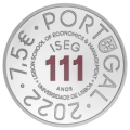 Portugal 7,5 euros de plata proof 2022 - 111 años de la Escuela de Economía y Gestión de Lisboa - ISEG por 99.00 € ✅