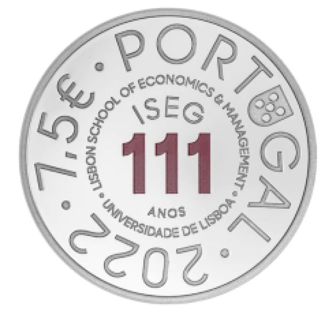 Portugal 7,5 euros de plata proof 2022 - 111 años de la Escuela de Economía y Gestión de Lisboa - ISEG por 99.00 € ✅