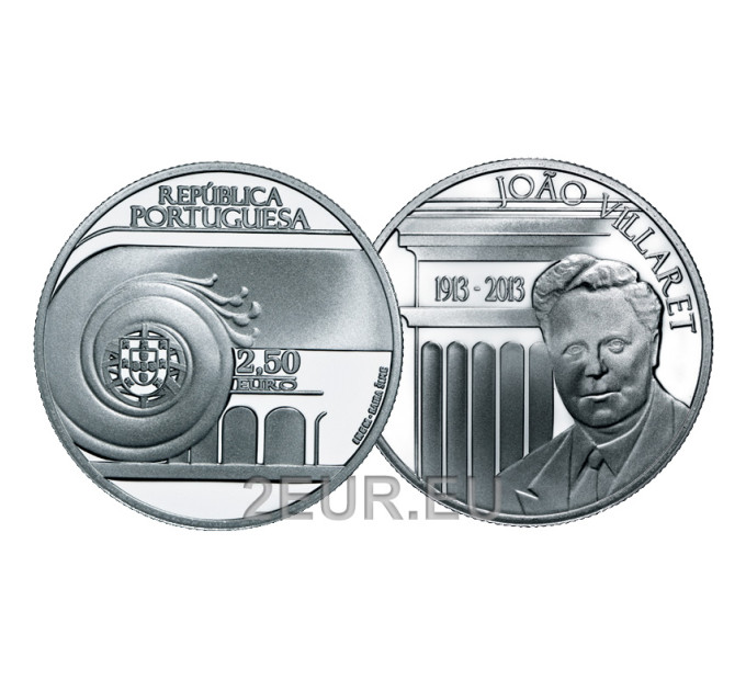 Portugal 2.5 euro UNC 2013 - 100th Anniversary of the Birth of João Villaret for 6.50 € ✅