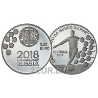 Portugal 2.5 euro UNC 2018 - FIFA Football World Cup in Russia
