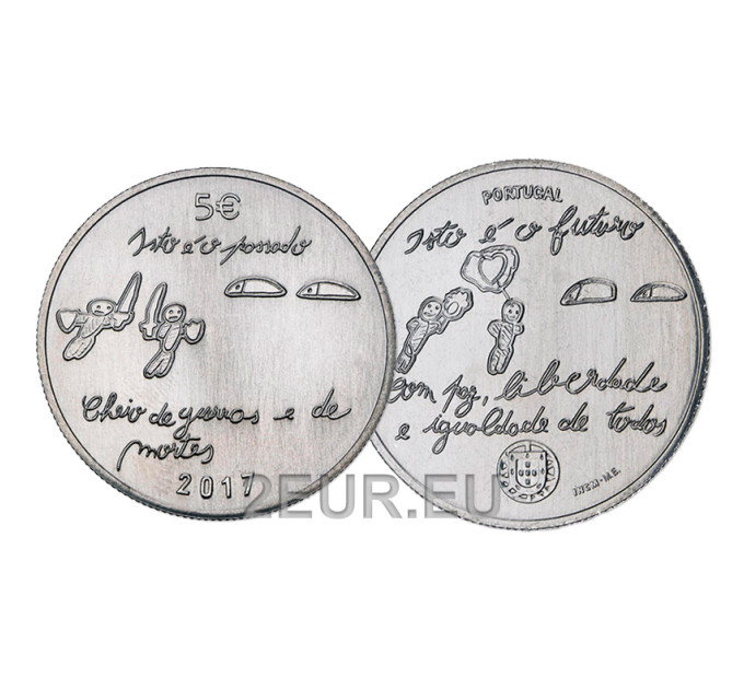 Portugal 5 euros UNC 2017 - La Juventud y el Futuro por 8.50 € ✅