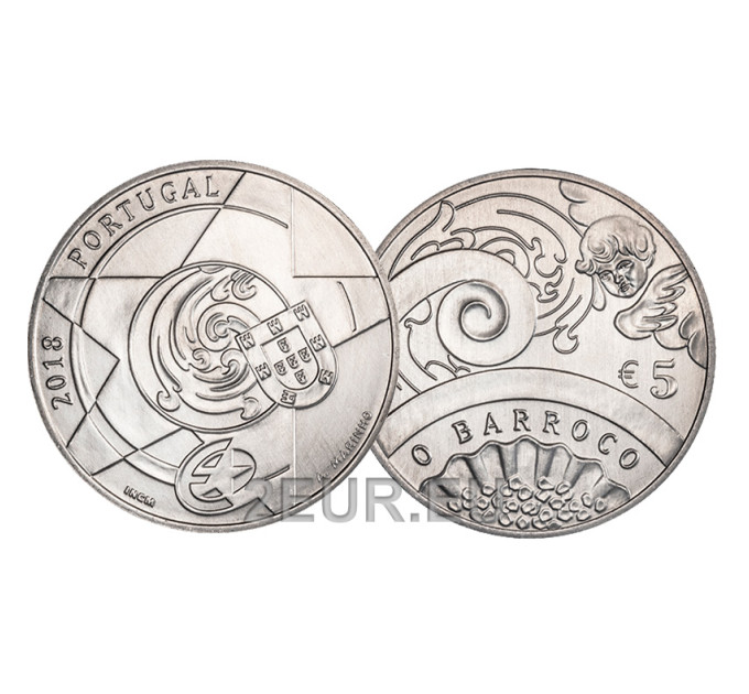 Portugal 5 euros UNC 2018 - El Barroco por 9.00 € ✅
