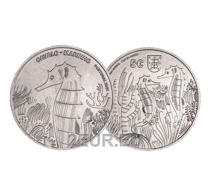Portugal 5 euros UNC 2021 - El Caballito de Mar por 14.50 € ✅