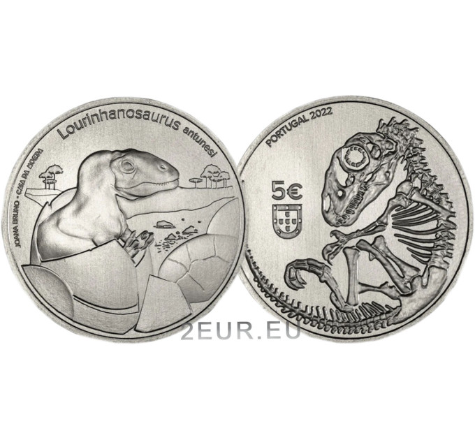 Portugal 5 euros UNC 2022 - Dinosaurios en Portugal por 10.50 € ✅