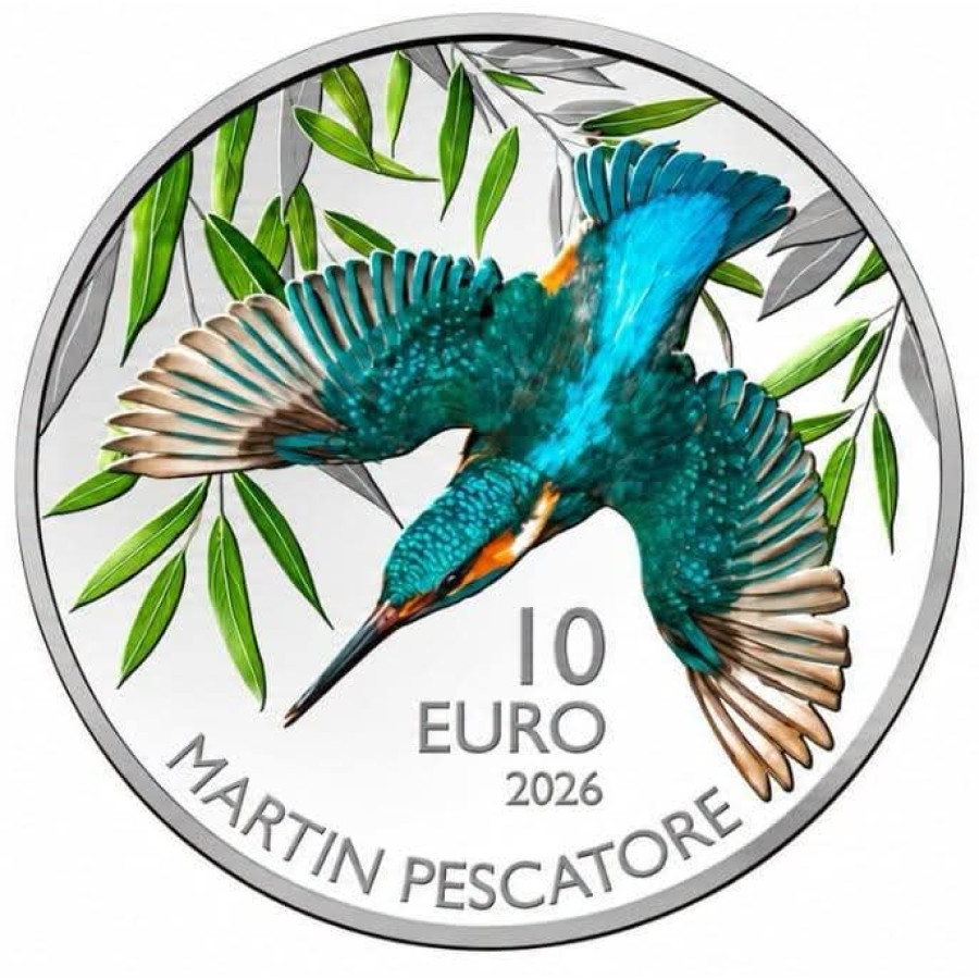 San Marino 10 euro BU 2026 - Martín pescador