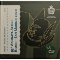 San Marino 10 euro BU 2020 - 93ª Reunión del Club Alpino en Rimini y San Marino