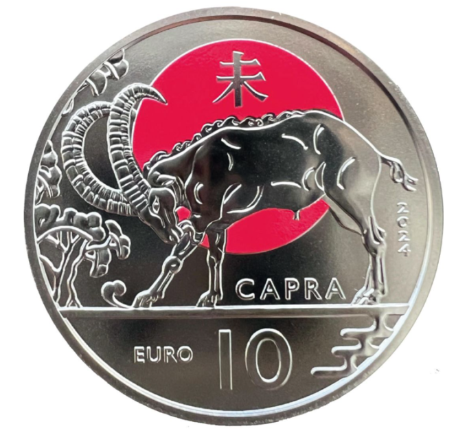 San Marino 10 euro BU 2024 - Chinese Lunar Calendar - "Goat" for 13.50 € ✅