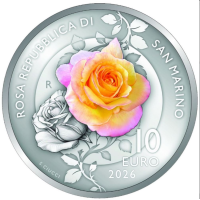 San Marino 10 euro BU 2026 - Rosa Repubblica di San Marino San Marino 10 euro BU 2026 - Rosa Repubblica di San Marino