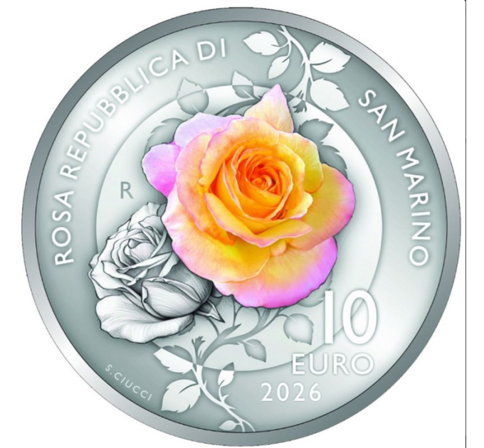 San Marino 10 euro BU 2026 - Rosa Repubblica di San Marino for 21.00 € ✅