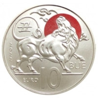 San Marino 10 euros BU 2022 - Calendario lunar chino - "Buey"