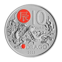 San Marino 10 euros BU 2023 - Calendario lunar chino - "Continuar"