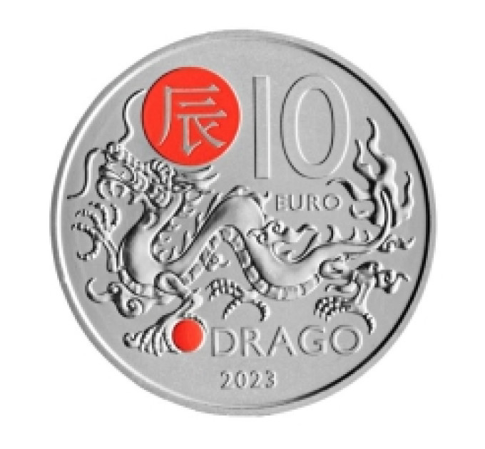 San Marino 10 euro BU 2023 - Chinese Lunar Calendar - "Dragon" for 13.50 € ✅