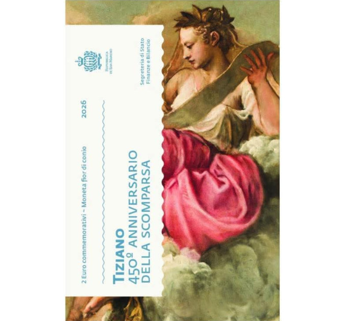 San Marino 2 euro BU 2026 - 450 years since Titian's death for 28.00 € ✅