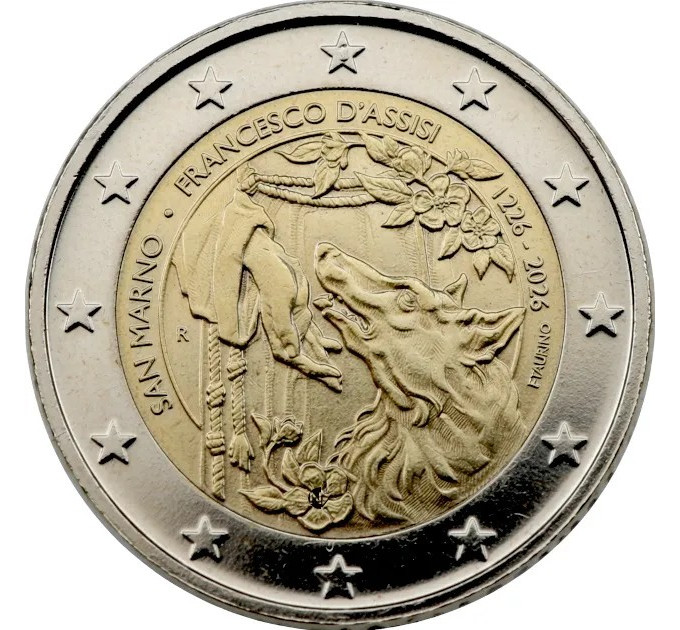 San Marino 2 euro Proof 2026 - 800th anniversary of the death of Francis of Assisi for 70.00 € ✅