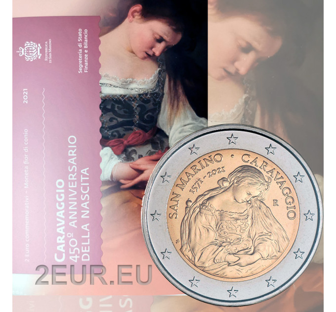 San Marino 2 euro BU 2021 - 450th Anniversary of the Birth of Caravaggio for 70.00 € ✅