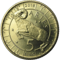San Marino 5 euro UNC 2018 - "Zodiac Aries" for 15.50 € ✅