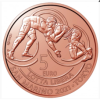 San Marino 5 euro UNC 2021 - "Victory in freestyle wrestling in Tokyo" San Marino 5 euro UNC 2021 - "Victory in freestyle wrestling in Tokyo"