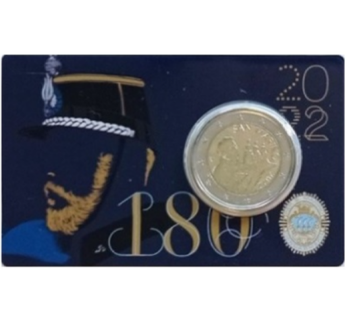 San Marino 2 EURO BU 2022 - 180 Aniversario del Cuerpo de Gendarmería por 9.00 € ✅