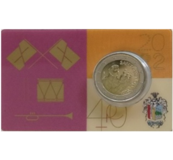 San Marino 2 EURO BU 2022 - 40th Anniversary of the Group of Flag Wavers and Musicians for 9.00 € ✅