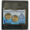 San Marino BU 2003 - 20+50 cent por 9.50 € ✅