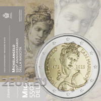 San Marino 2 euros BU 2025 - 550 aniversario del nacimiento de Miguel Ángel