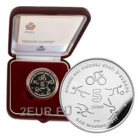 San Marino 5 euros proof 2017 - Juegos de los Pequeños Estados de Europa en San Marino