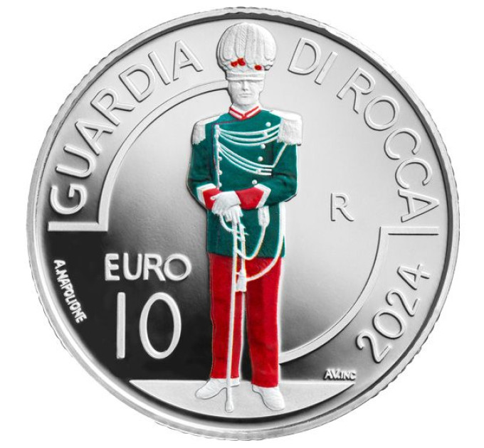 San Marino 10 euros proof 2024 - Cuerpo Militar y de Policía de San Marino - Guardia de la Fortaleza por 55.00 € ✅