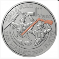 San Marino 10 euros proof 2021 - Victoria en tiro al plato en Tokio
