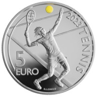 San Marino 5 euros proof 2023 - 30º Torneo Abierto Internacional de Tenis de San Marino