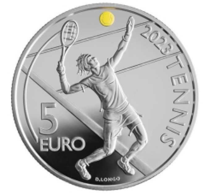 San Marino 5 euros proof 2023 - 30º Torneo Abierto Internacional de Tenis de San Marino por 70.00 € ✅