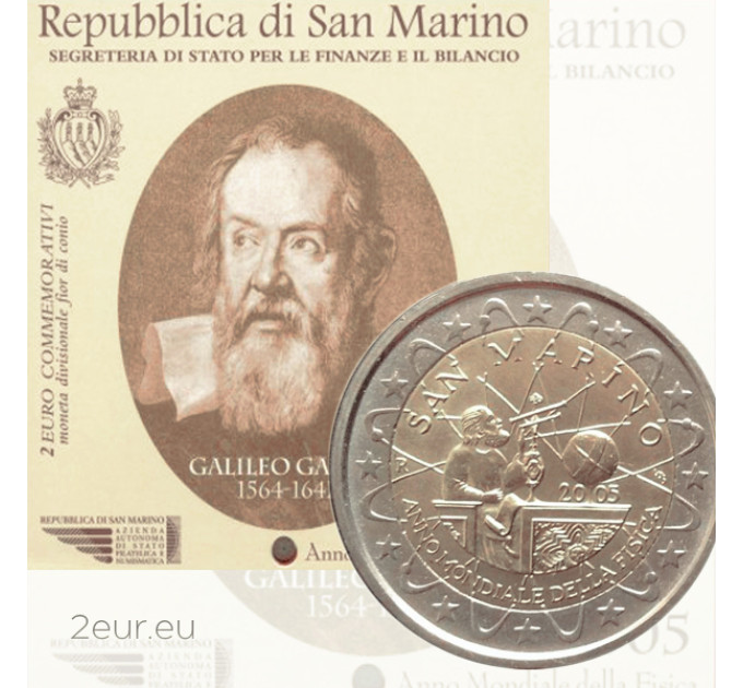 San Marino 2 euros BU 2005 - Galileo Galilei por 130.00 € ✅