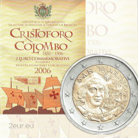San Marino 2 euros BU 2006 - 500 Aniversario de la Muerte de Cristóbal Colón