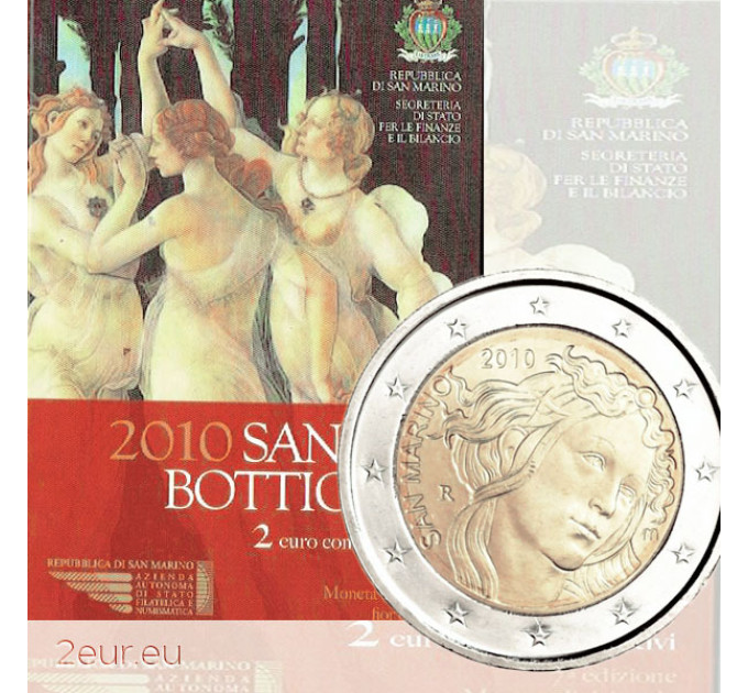 San Marino 2 euros BU 2010 - 500 Aniversario de la Muerte de Sandro Botticelli por 47.00 € ✅