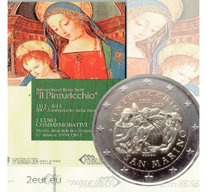San Marino 2 euro BU 2013 - 500th Anniversary of the Death of Pinturicchio for 34.00 € ✅