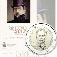 San Marino 2 euros BU 2014 - 90 Aniversario de la Muerte de Giacomo Puccini