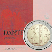 San Marino 2 euro BU 2015 - 750 Years since the Birth of Dante Alighieri San Marino 2 euro BU 2015 - 750 Years since the Birth of Dante Alighieri