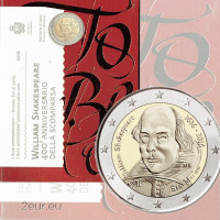 San Marino 2 euros BU 2016 - 400 Años de la Muerte de William Shakespeare