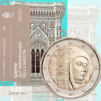 San Marino 2 euro BU 2017 - 750th Anniversary of the Birth of Giotto di Bondone