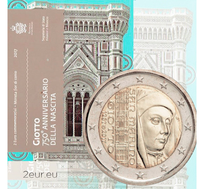 San Marino 2 euro BU 2017 - 750th Anniversary of the Birth of Giotto di Bondone for 47.00 € ✅