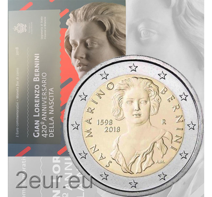 San Marino 2 euro BU 2018 - 420th Anniversary of the Birth of Gian Lorenzo Bernini for 40.00 € ✅