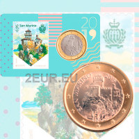 San Marino 2019 - 1€ BU C/C №3 + Sello