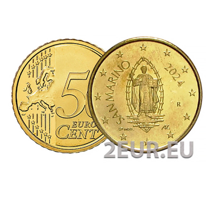 San Marino 50 centavos UNC 2024 por 2.00 € ✅