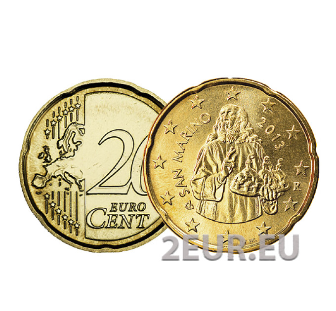 San Marino 20 centavos UNC 2013 por 3.50 € ✅