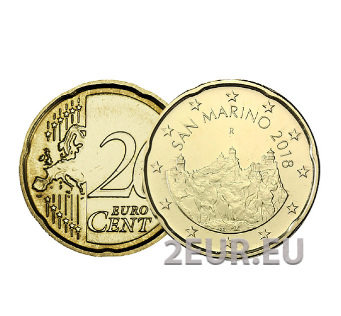San Marino 20 centavos UNC 2018 por 2.00 € ✅
