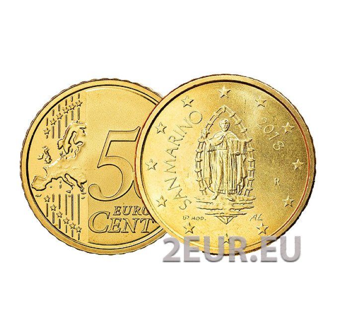 San Marino 50 centavos UNC 2018 por 2.50 € ✅