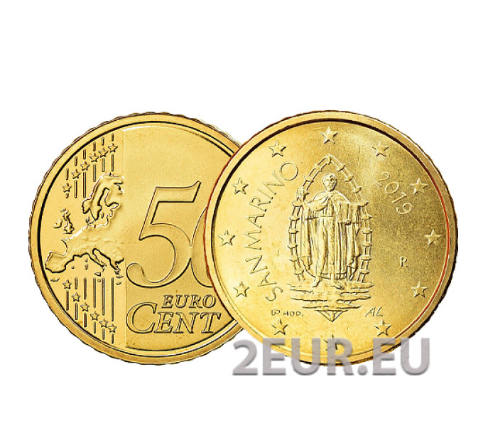San Marino 50 centavos UNC 2019 por 2.50 € ✅